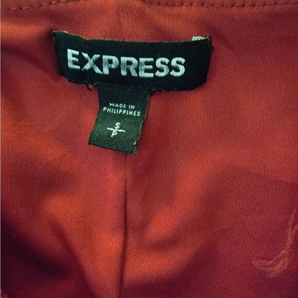 🆕️💃EXPRESS Ruched Long Sleeve Bodycon Dress, Red - Sz S - Picture 7 of 8